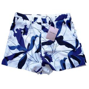 MIU MIU by PRADA Italy Crepe De Chine SILK SHORTS 3-Pocket FLORAL (38)